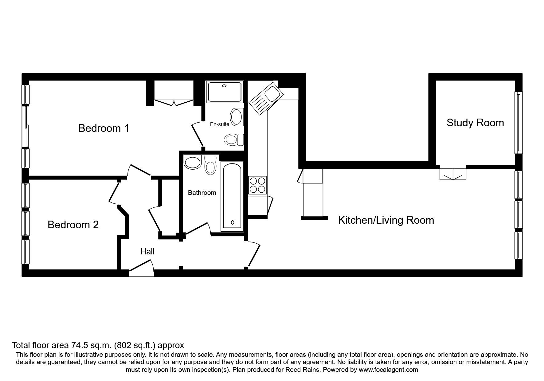 Floorplan of 2 bedroom  Flat to rent, Dale Street, Manchester, Greater Manchester, M1