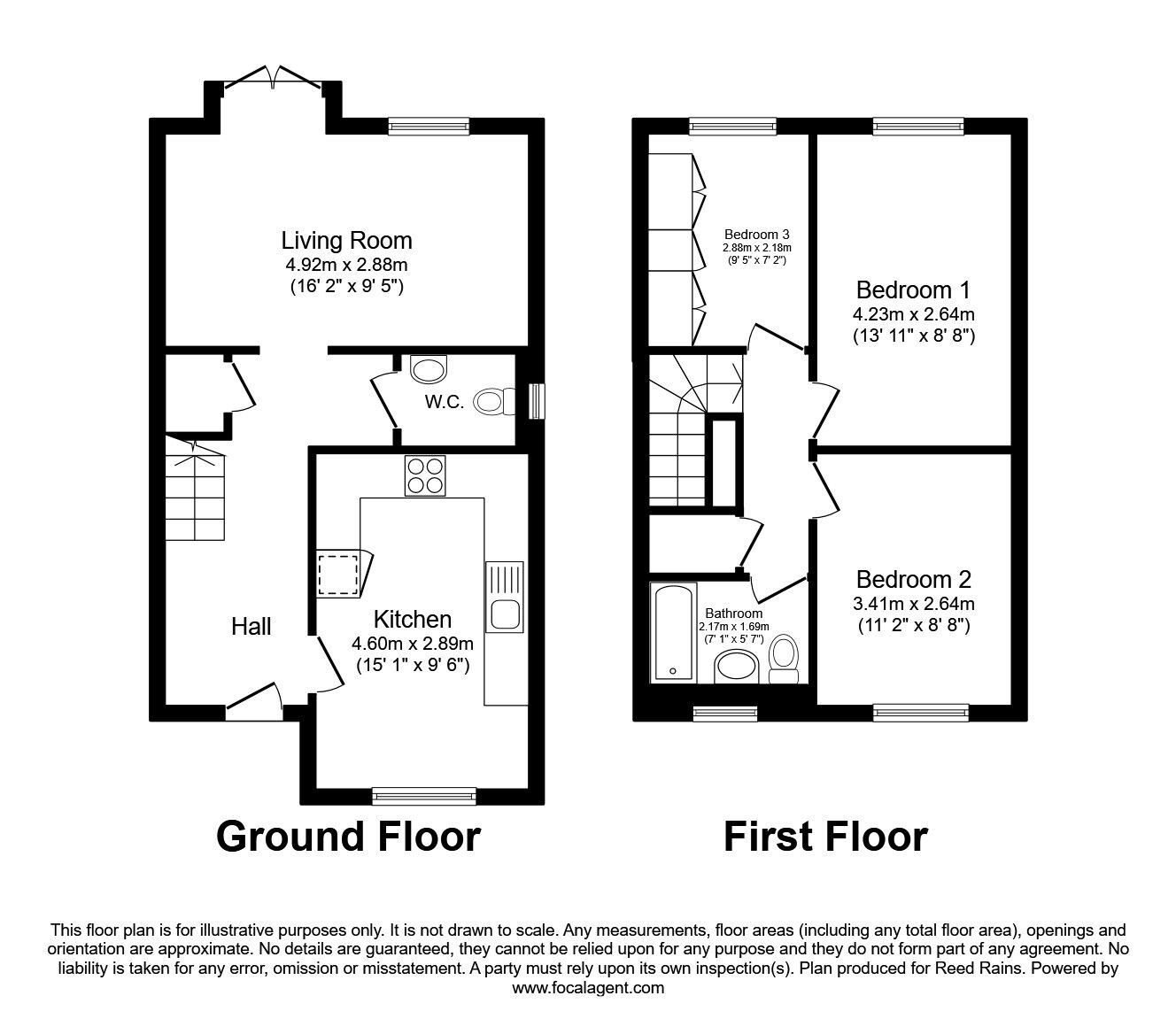 Floorplan of 3 bedroom Semi Detached House to rent, Garforth Avenue, Manchester, M4