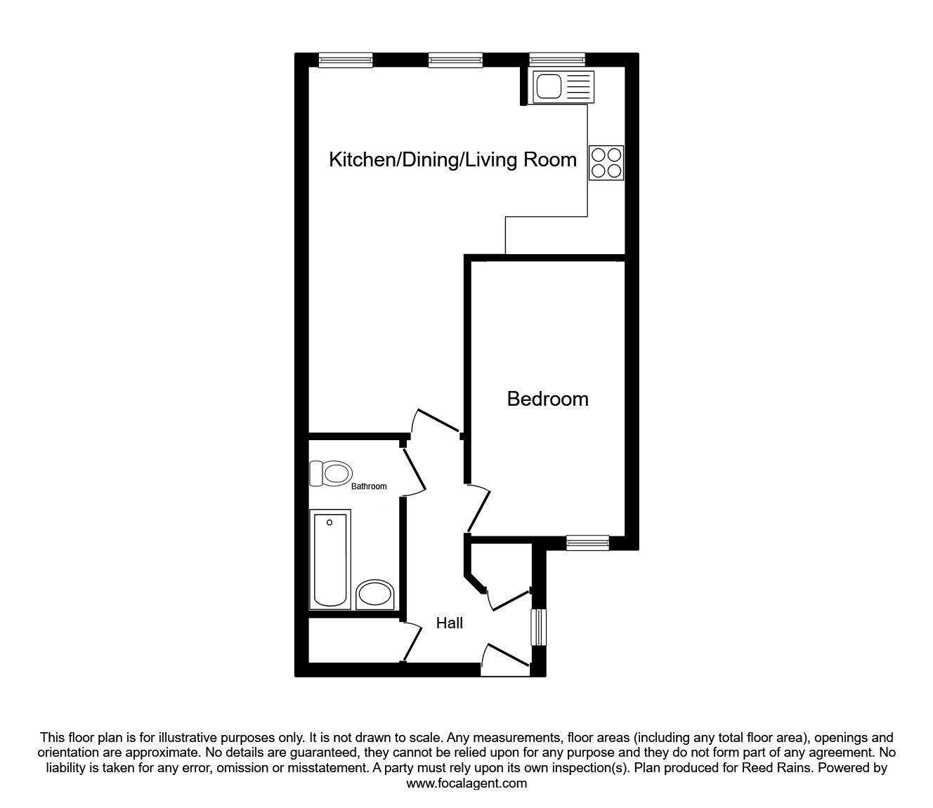 Floorplan of 1 bedroom  Flat for sale, Oldham Street, Manchester, M4
