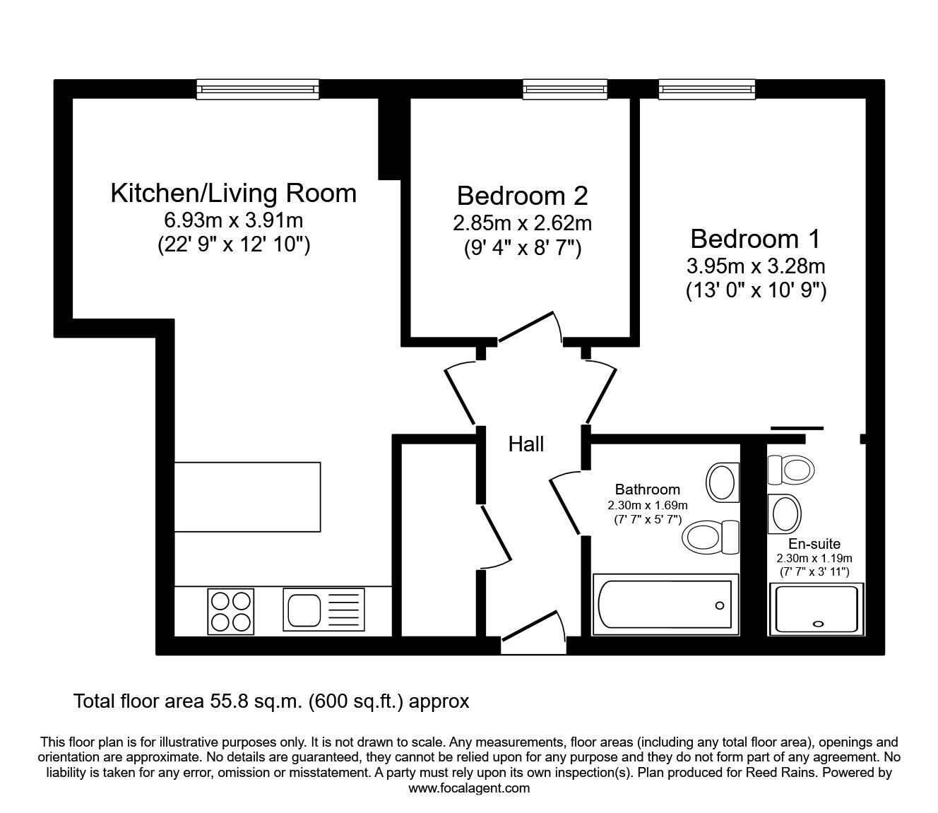 Floorplan of 2 bedroom  Flat to rent, High Street, Manchester, Greater Manchester, M4