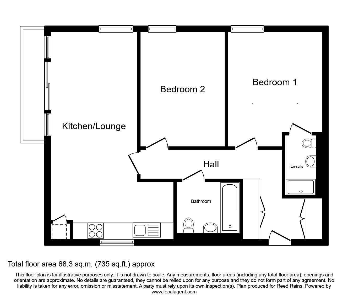 Floorplan of 2 bedroom  Flat for sale, Canal Point, 1 New Union Street, Manchester, M4