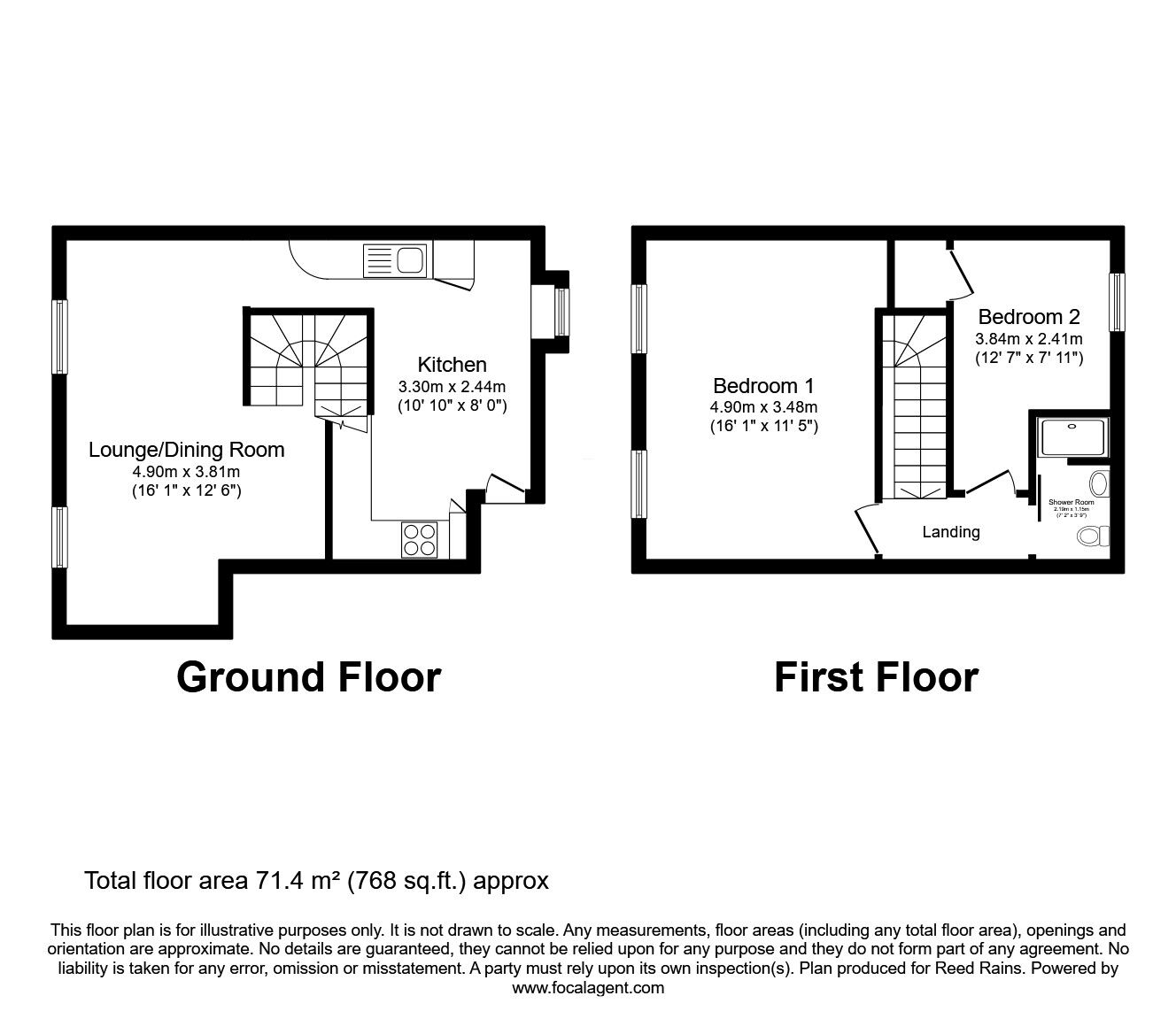 Floorplan of 2 bedroom Flat to rent, Tib Street, Manchester, Greater Manchester, M4