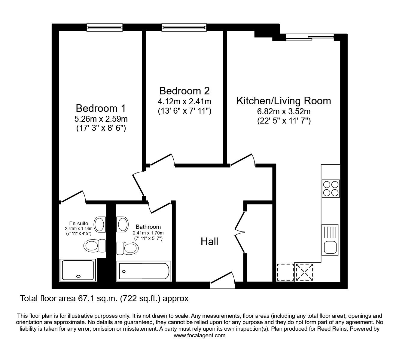 Floorplan of 2 bedroom Flat to rent, Little John Street, Manchester, Greater Manchester, M3