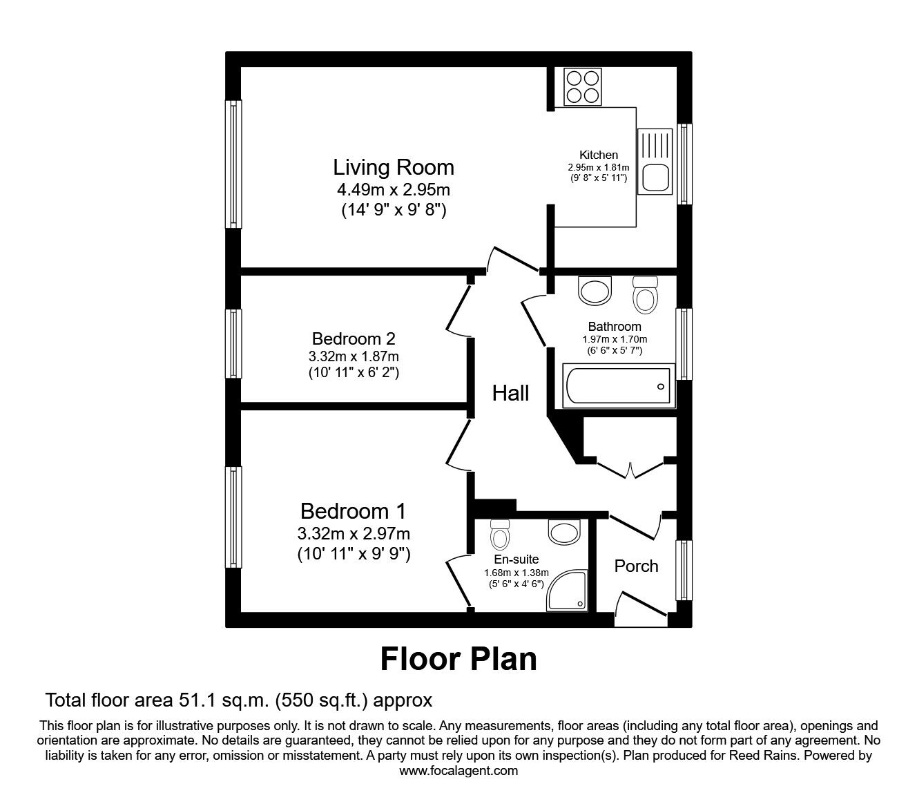 Floorplan of 2 bedroom  Flat to rent, Blueberry Avenue, Manchester, Greater Manchester, M40