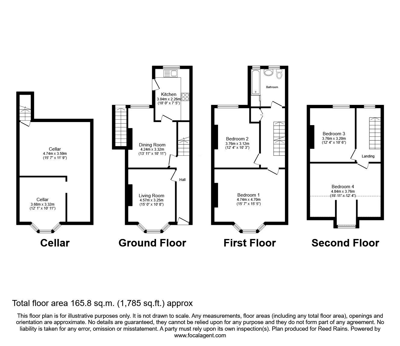 Floorplan of 4 bedroom Mid Terrace House for sale, Mentor Street, Manchester, M13