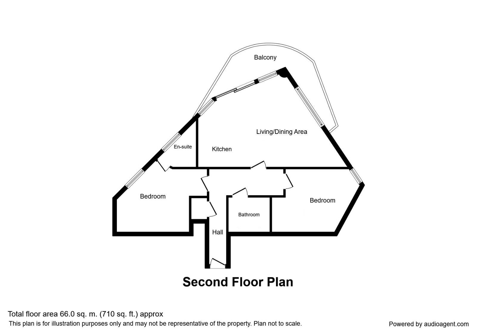 Floorplan of 2 bedroom  Flat for sale, Blue, Media City UK, Salford, M50