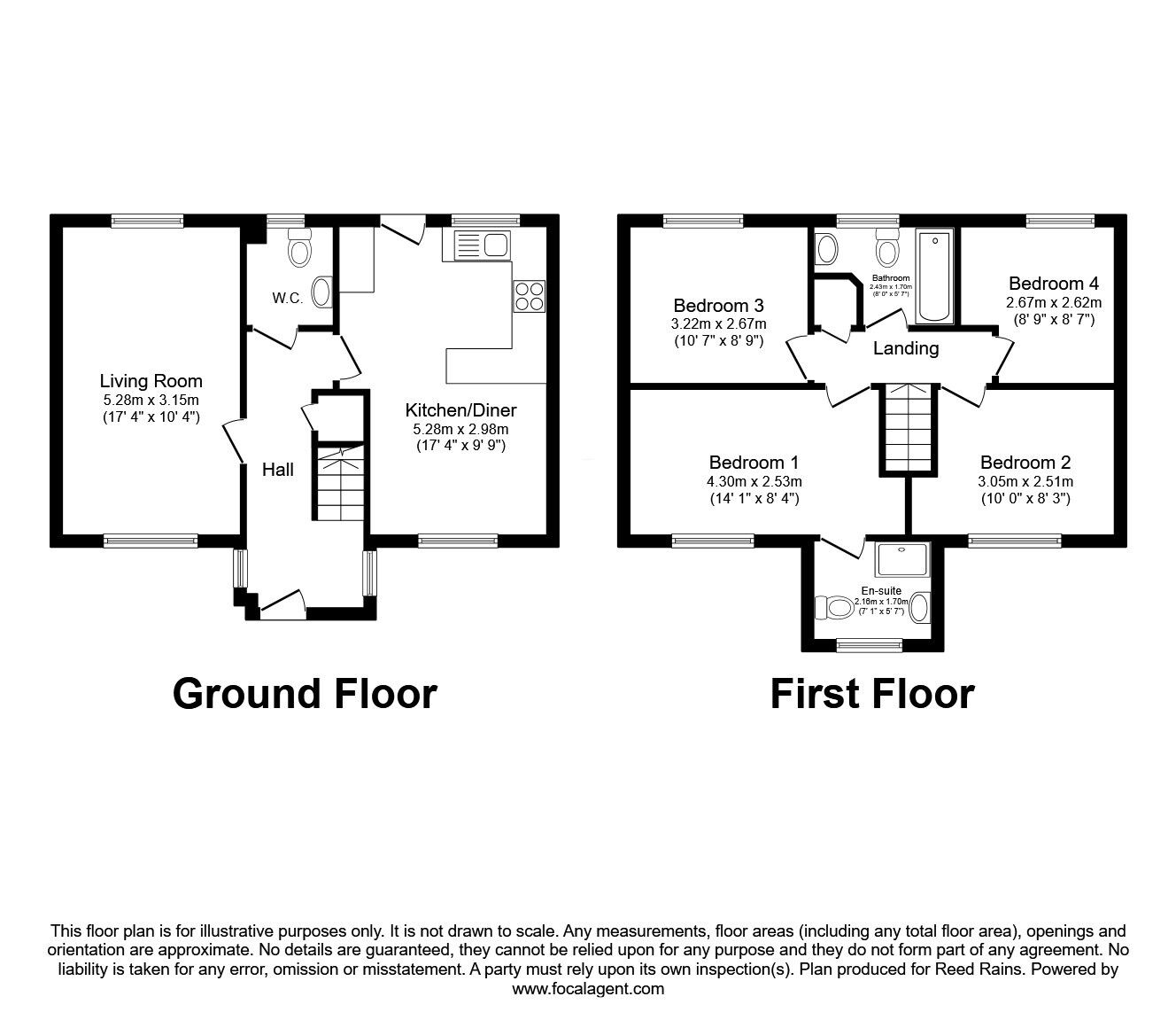 Floorplan of 4 bedroom Detached House to rent, Metcombe Way, Manchester, Greater Manchester, M11