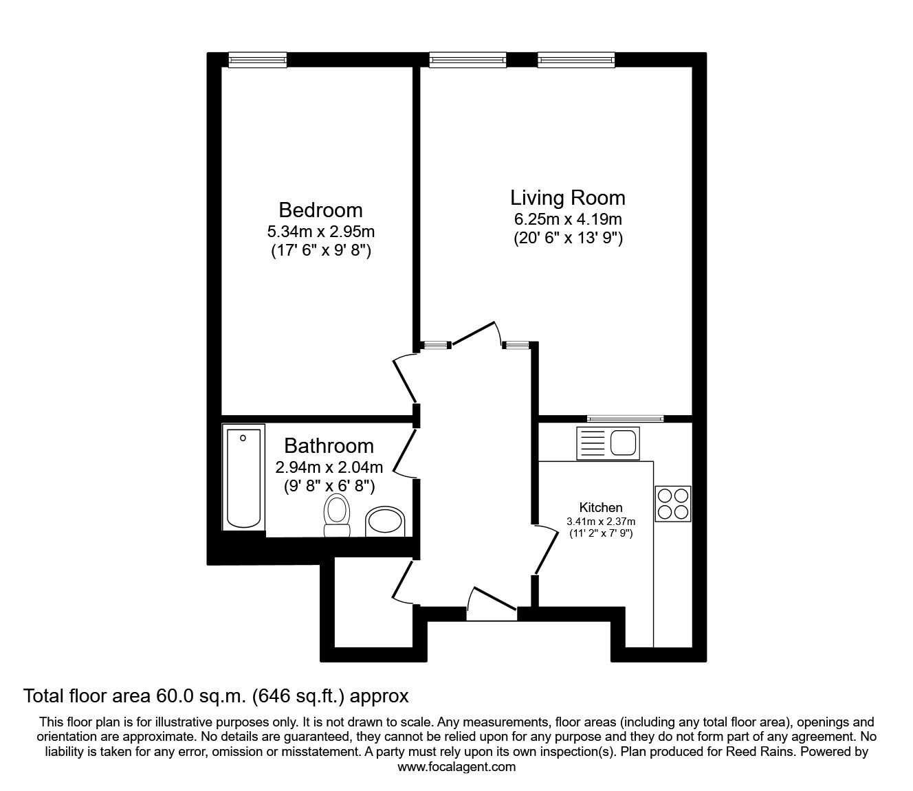 Floorplan of 1 bedroom  Flat for sale, Chepstow Street, Manchester, M1