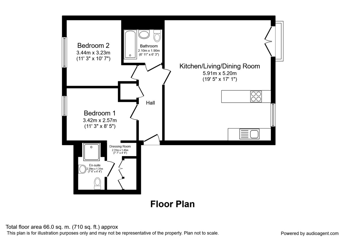 Floorplan of 2 bedroom Flat to rent, Stretford Road, Manchester, Greater Manchester, M15