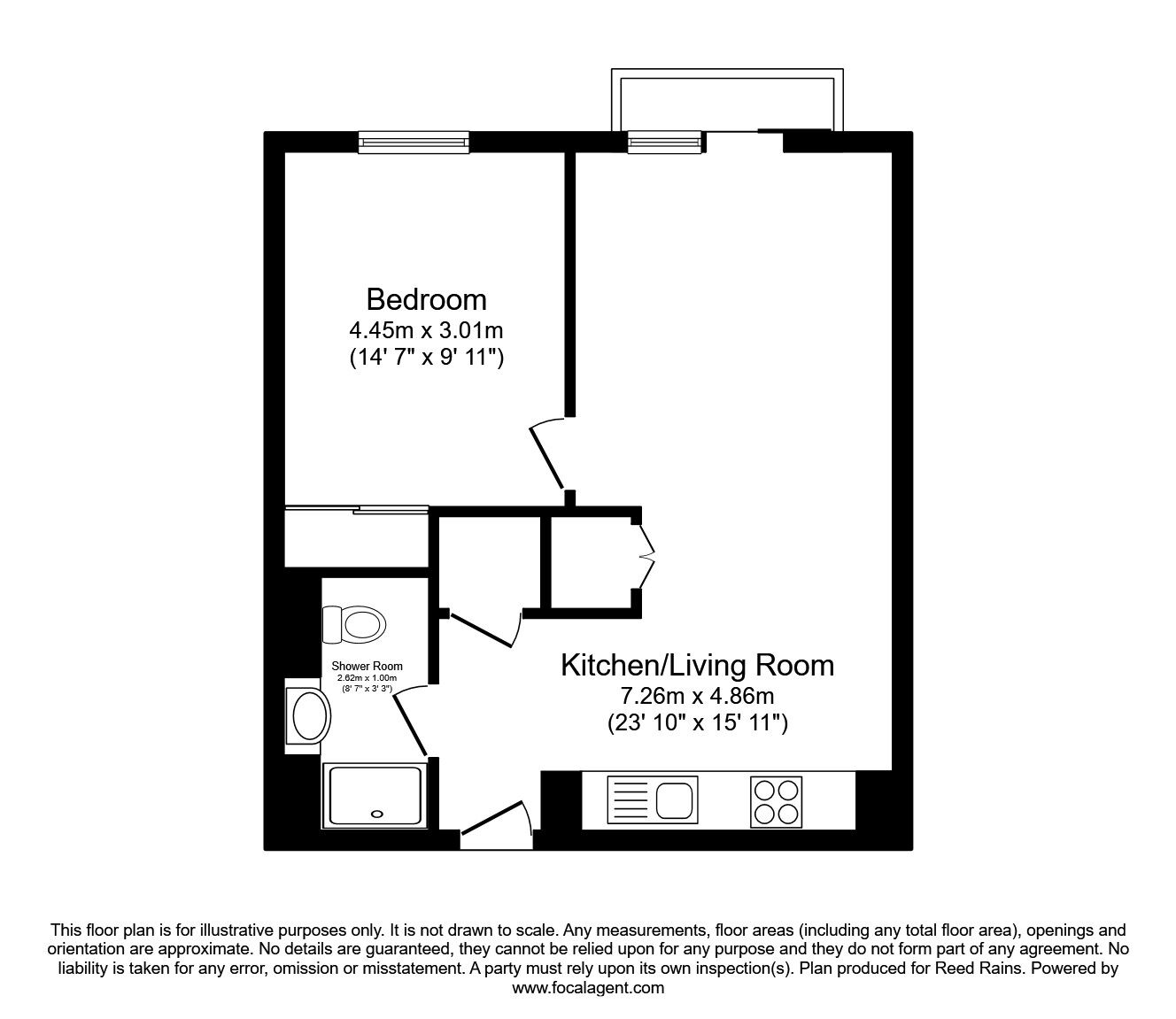 Floorplan of 1 bedroom  Flat to rent, Bendix Street, Manchester, Greater Manchester, M4
