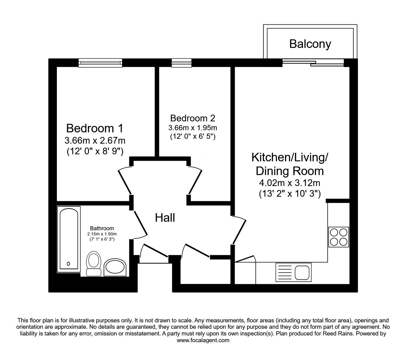Floorplan of 2 bedroom  Flat to rent, Lower Ormond Street, Manchester, Greater Manchester, M1