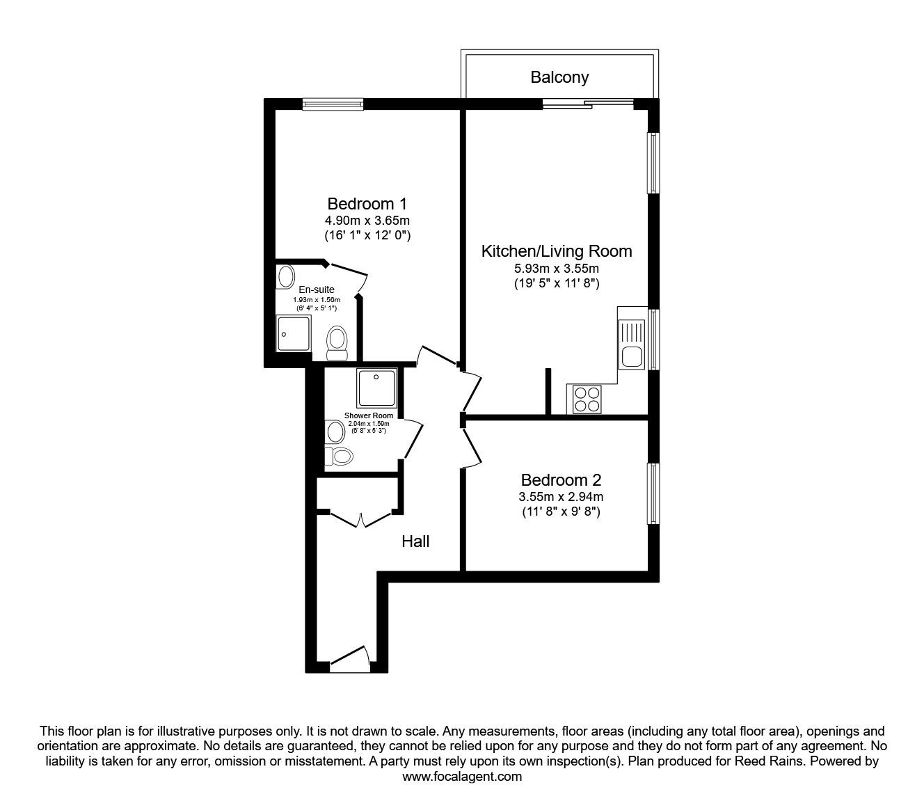 Floorplan of 2 bedroom  Flat to rent, Ludgate Hill, Manchester, Greater Manchester, M4