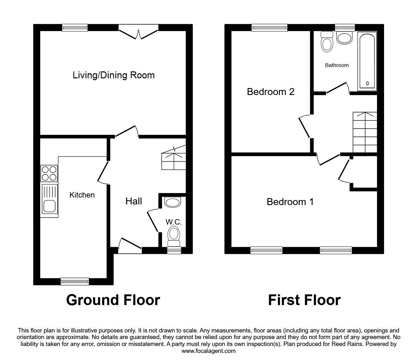 Floorplan of 2 bedroom Mid Terrace House to rent, Garforth Avenue, Manchester, Greater Manchester, M4