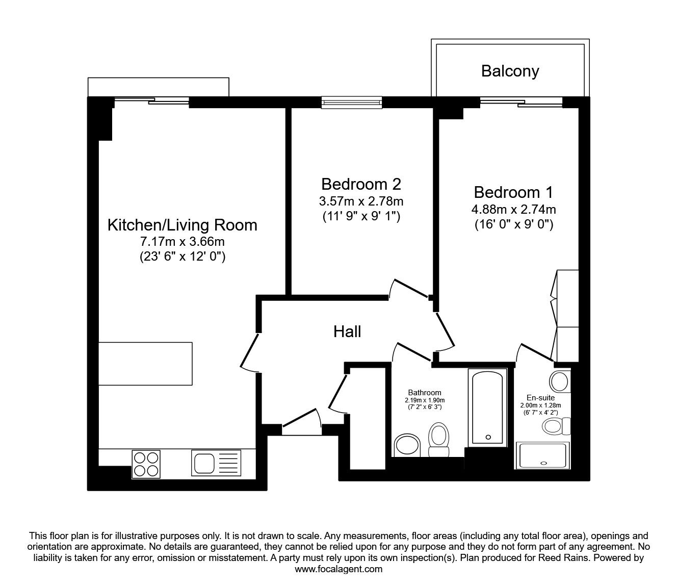 Floorplan of 2 bedroom  Flat to rent, Lower Ormond Street, Manchester, Greater Manchester, M1