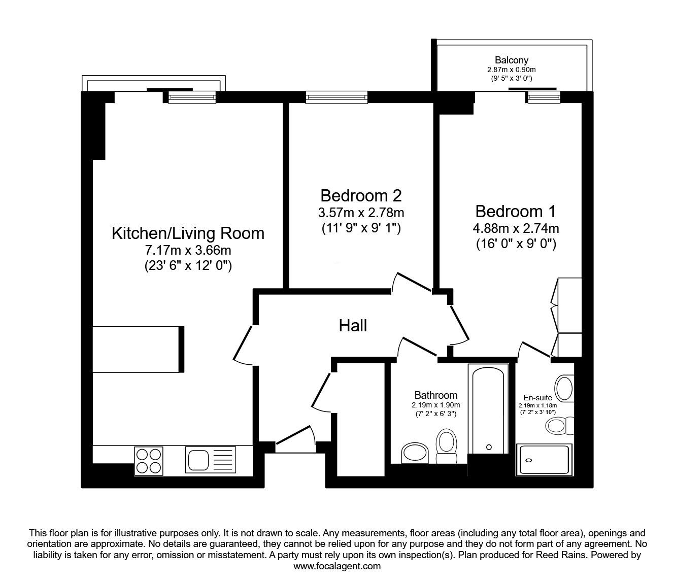 Floorplan of 2 bedroom  Flat to rent, Lower Ormond Street, Manchester, Greater Manchester, M1
