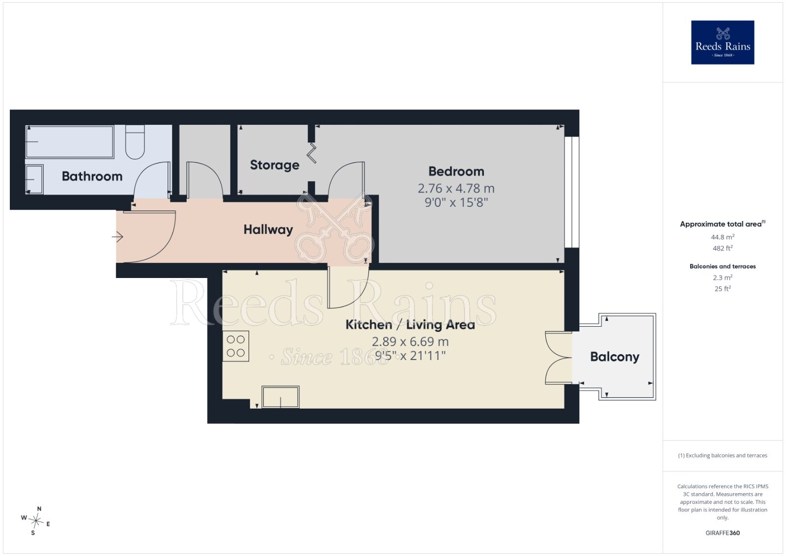 Floorplan of 1 bedroom Flat to rent, Hulme Street, Manchester, Greater Manchester, M1