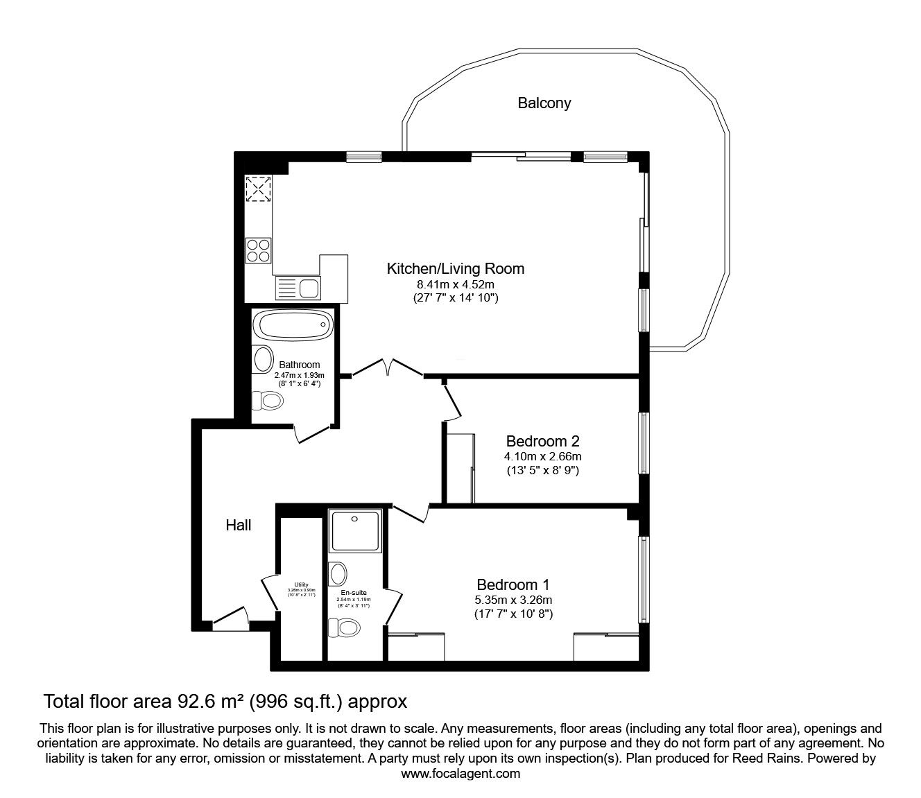 Floorplan of 2 bedroom  Flat to rent, Leftbank, Manchester, Greater Manchester, M3