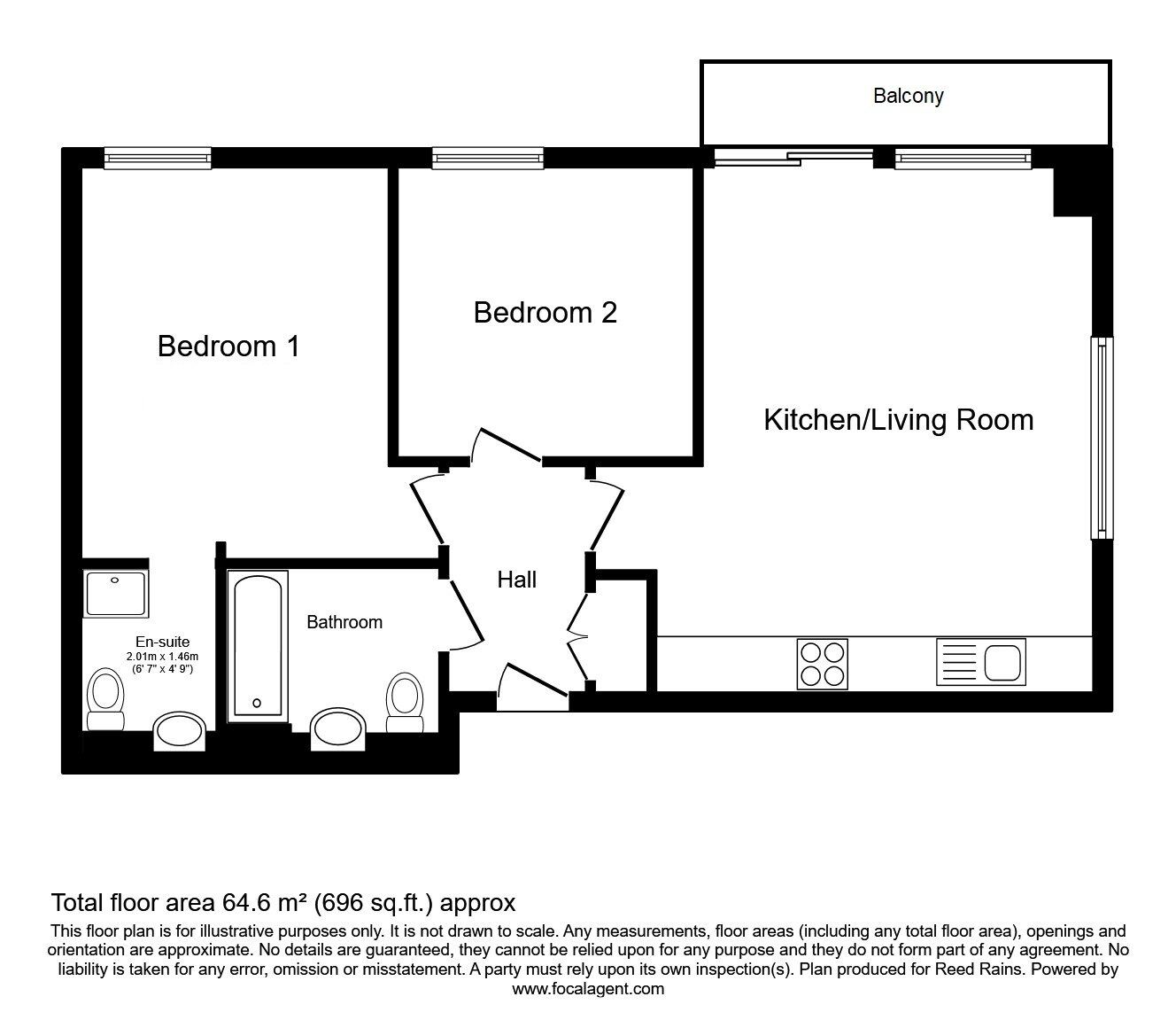 Floorplan of 2 bedroom  Flat for sale, Pollard Street, Manchester, M4