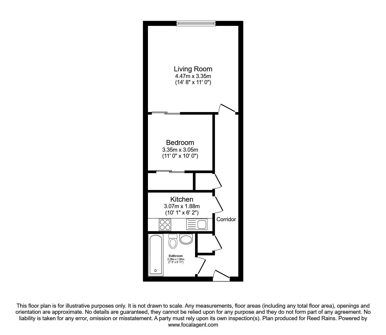 Floorplan of 1 bedroom  Flat for sale, Church Street, Manchester, M4