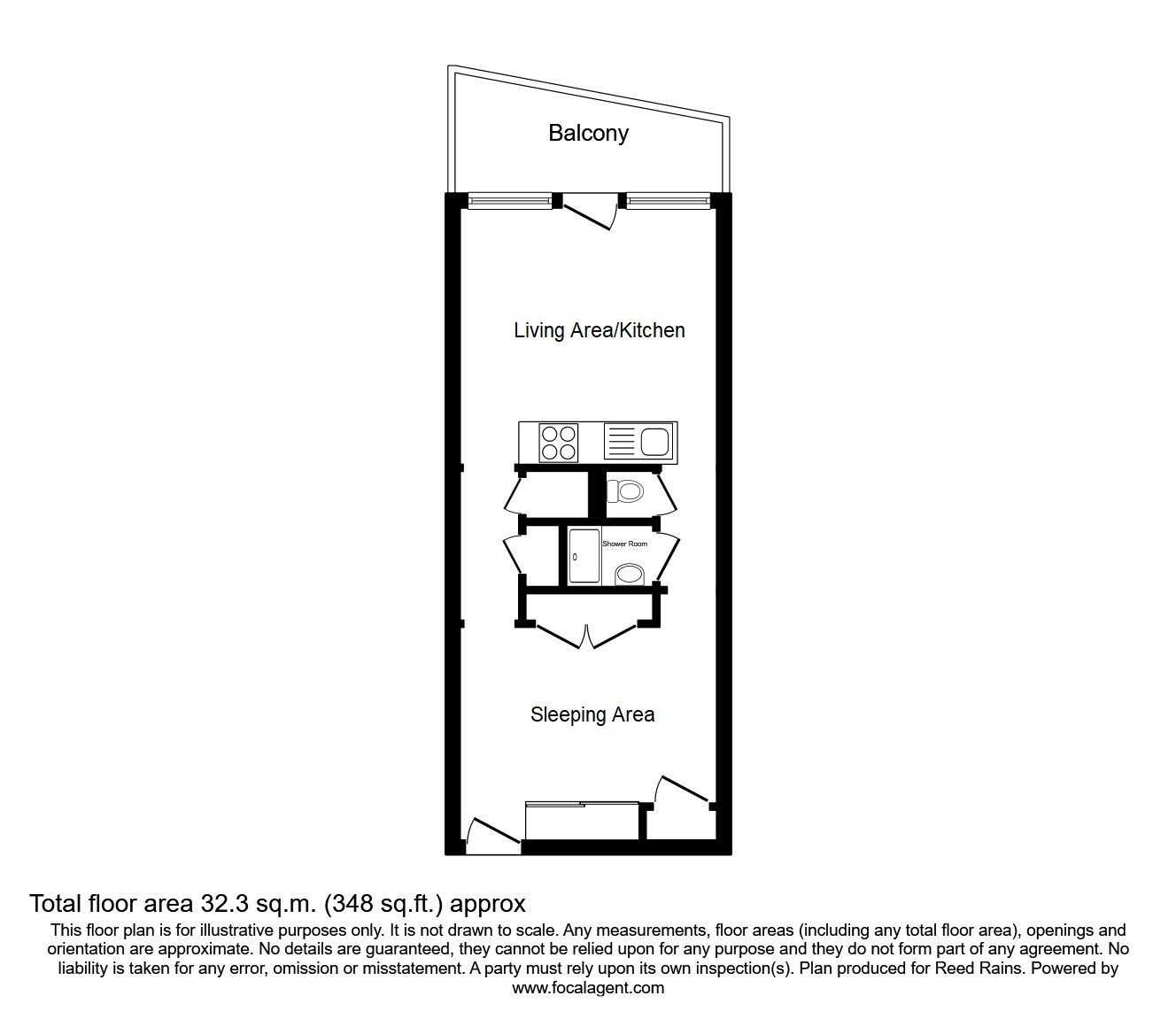 Floorplan of  Flat for sale, Greengate, Salford, M3