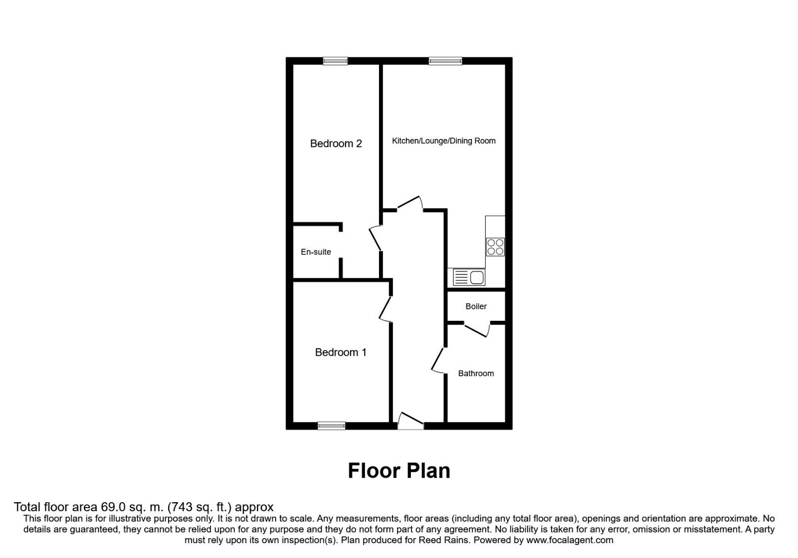 Floorplan of 2 bedroom  Flat for sale, Malta Street, Manchester, Greater Manchester, M4