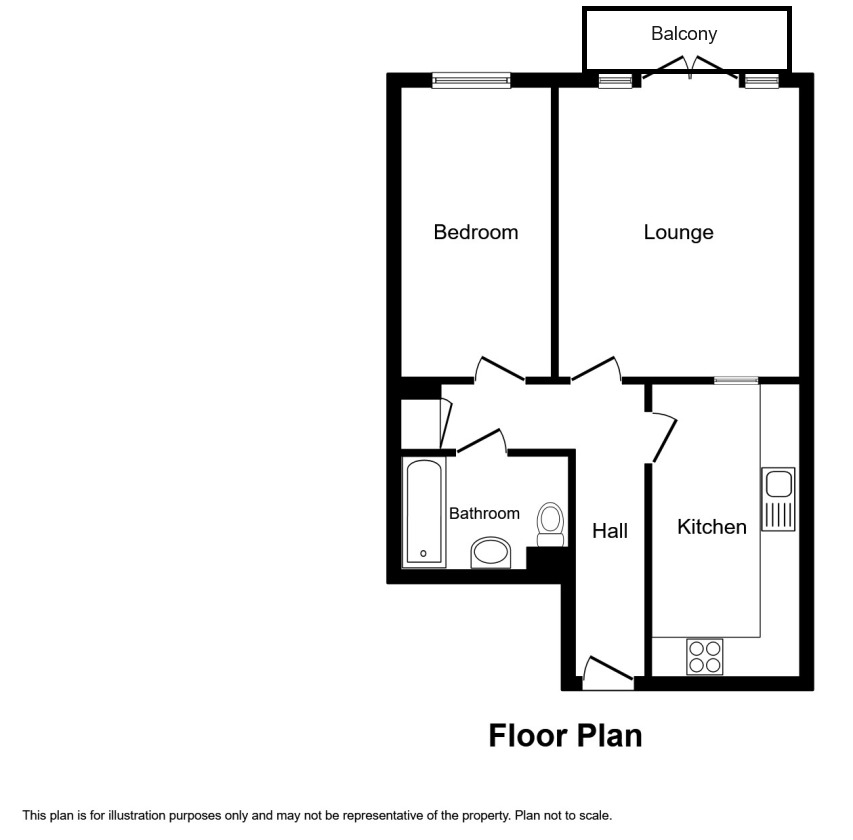 Floorplan of 1 bedroom  Flat for sale, Cobourg Street, Manchester, M1