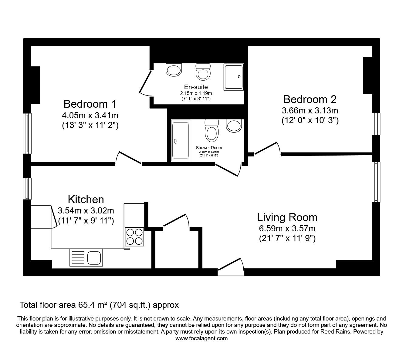 Floorplan of 2 bedroom  Flat to rent, Queen Street, Salford, Greater Manchester, M3