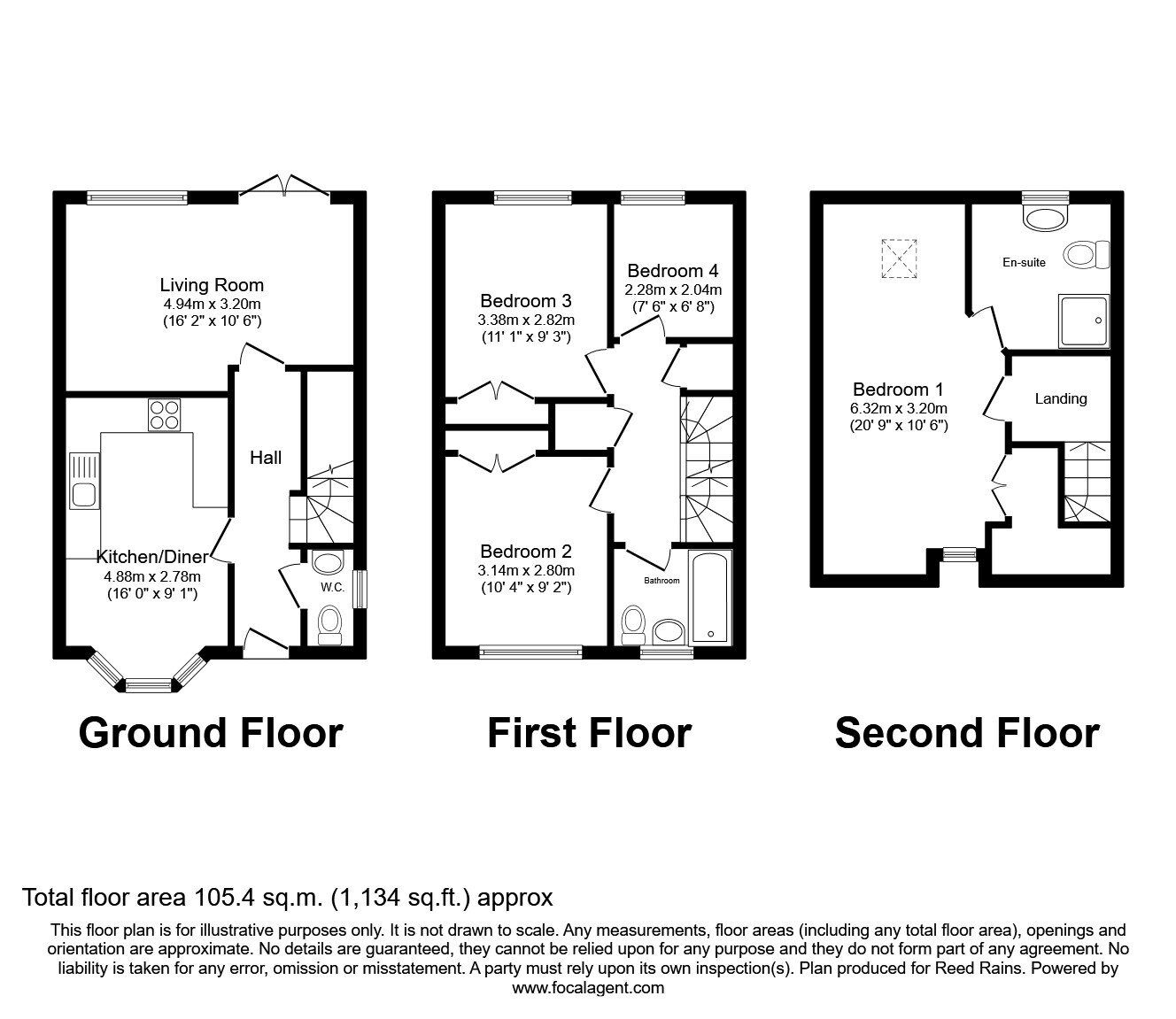 Floorplan of 4 bedroom Semi Detached House for sale, Cherry Avenue, Manchester, M11