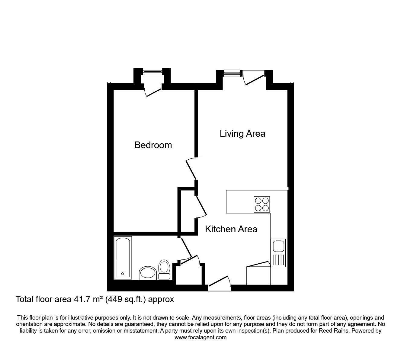 Floorplan of 1 bedroom  Flat for sale, Wharf End, Trafford Park, Manchester, M17