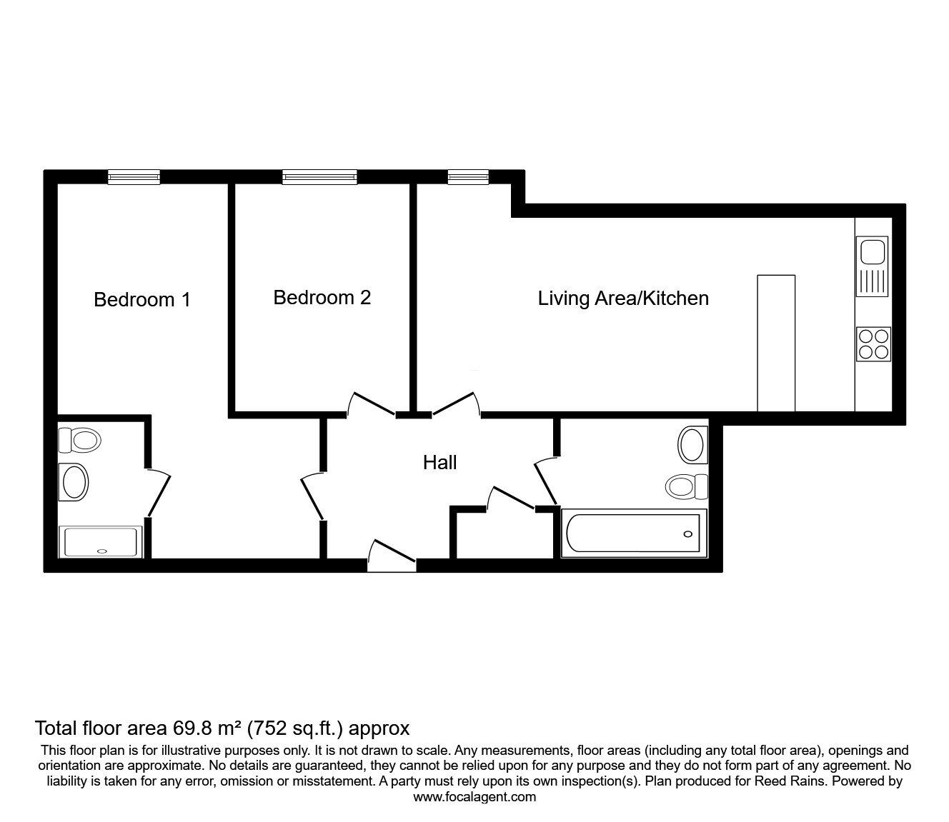 Floorplan of 2 bedroom  Flat for sale, Lower Ormond Street, Manchester, M1