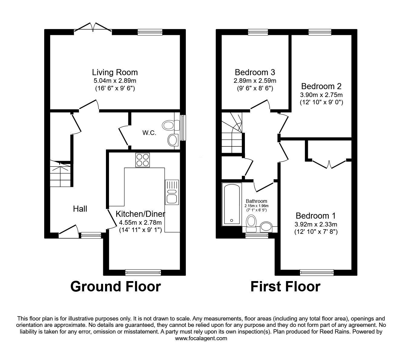 Floorplan of 3 bedroom Semi Detached House for sale, Redcliffe Drive, Manchester, M4