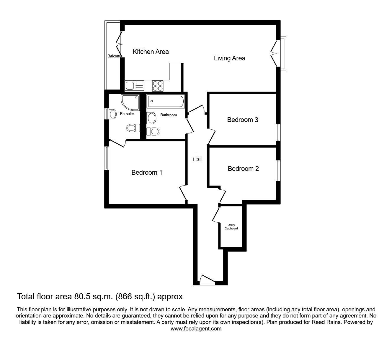 Floorplan of 3 bedroom  Flat for sale, Chapeltown Street, Manchester, M1