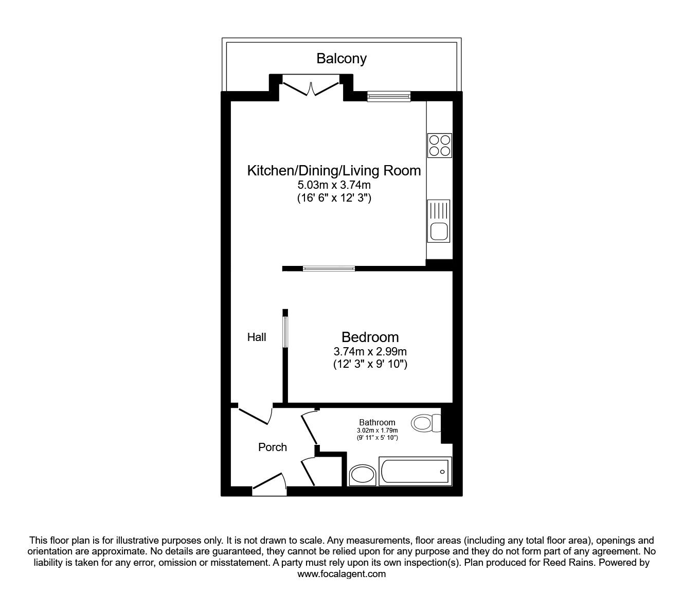 Floorplan of 1 bedroom  Flat to rent, Oldham Street, Manchester, Greater Manchester, M4
