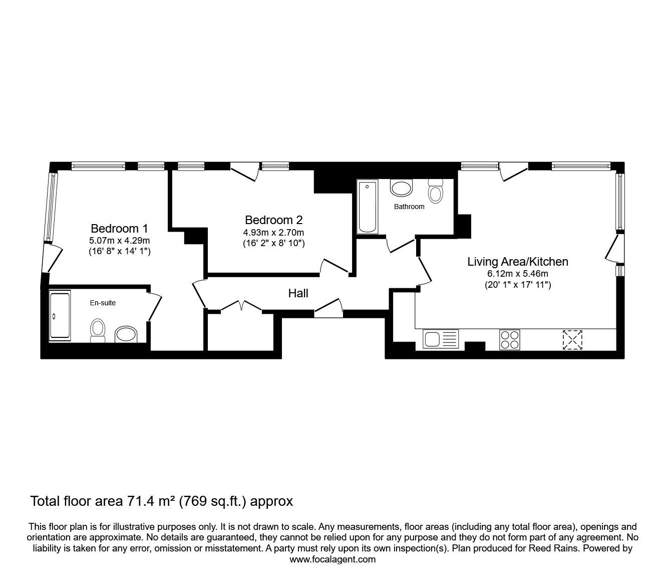 Floorplan of 2 bedroom  Flat for sale, Silvercroft Street, Manchester, M15