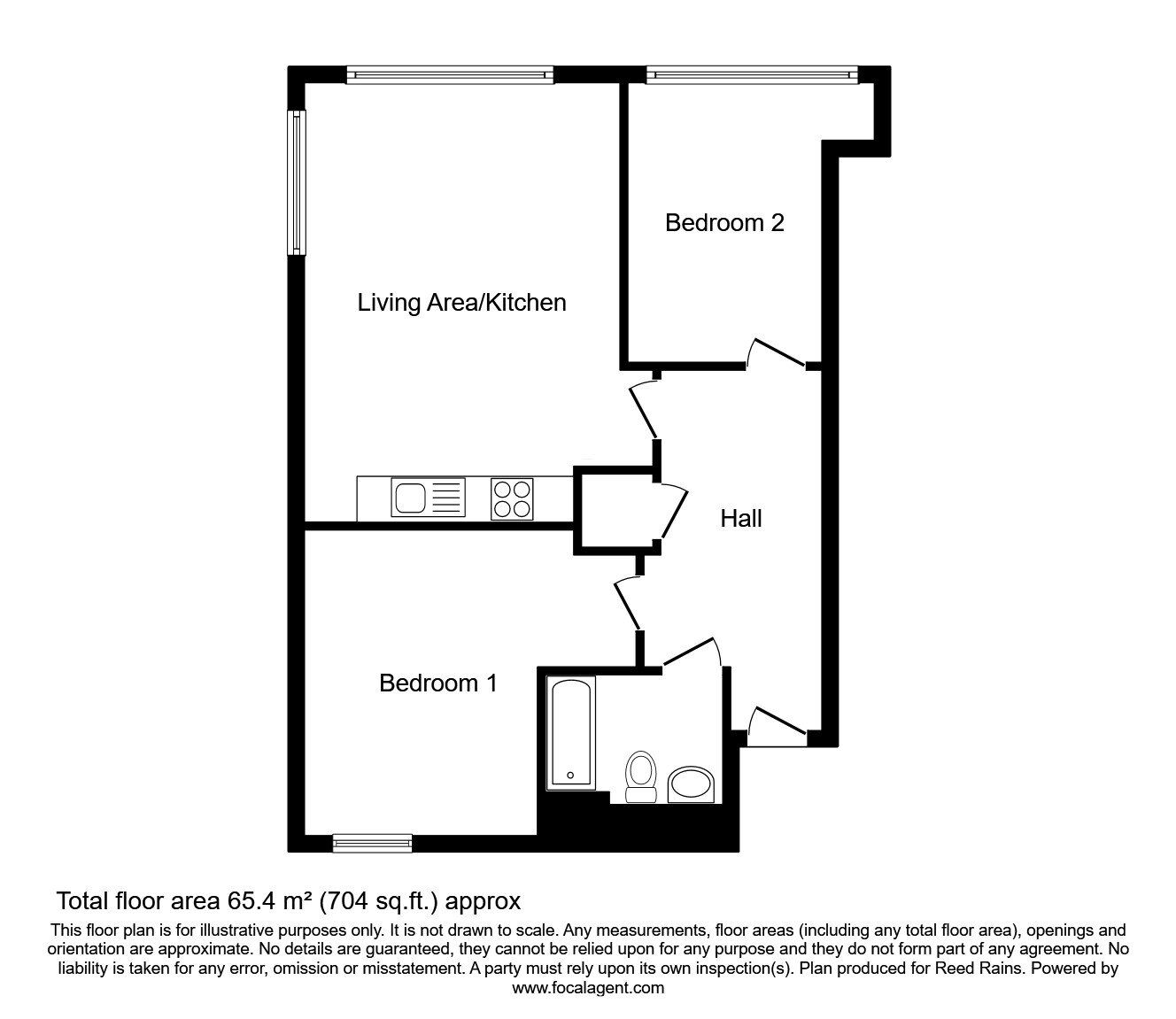 Floorplan of 2 bedroom  Flat for sale, Church Street, Manchester, M4