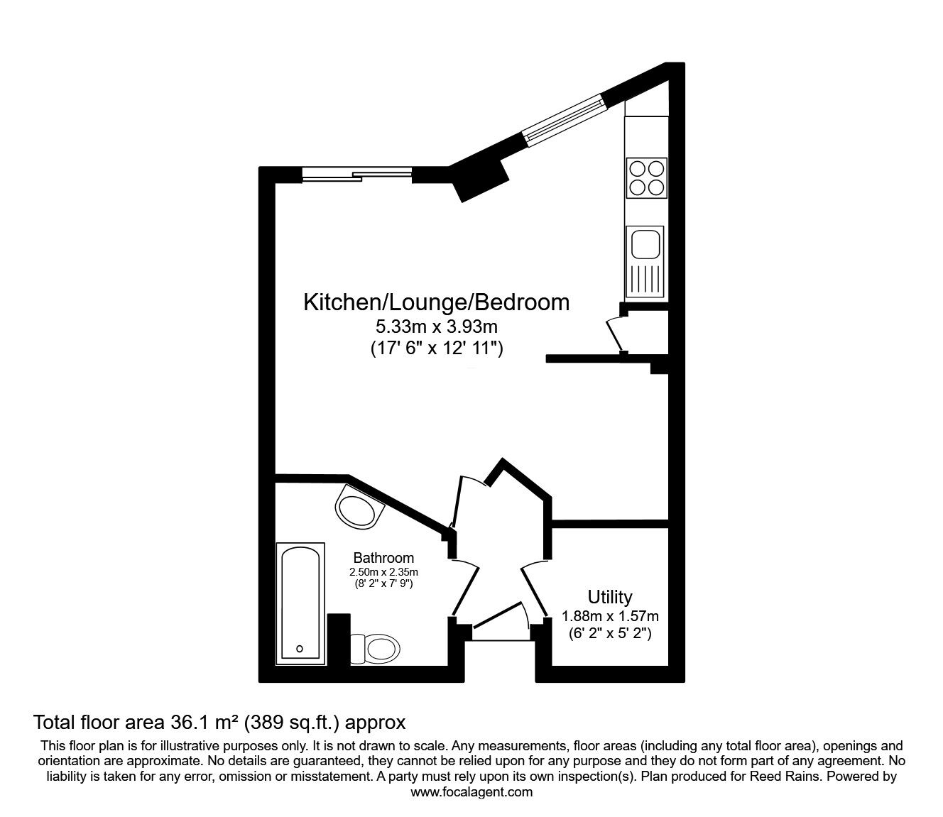 Floorplan of Flat to rent, Fernie Street, Manchester, Greater Manchester, M4