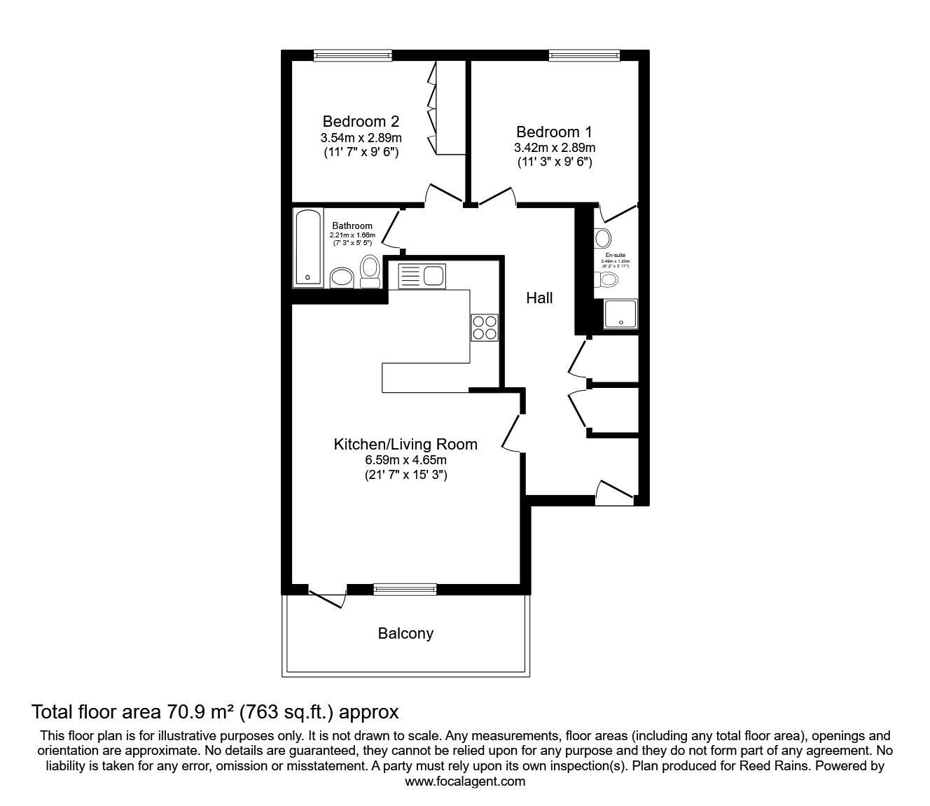 Floorplan of 2 bedroom  Flat to rent, Arundel Street, Manchester, Greater Manchester, M15