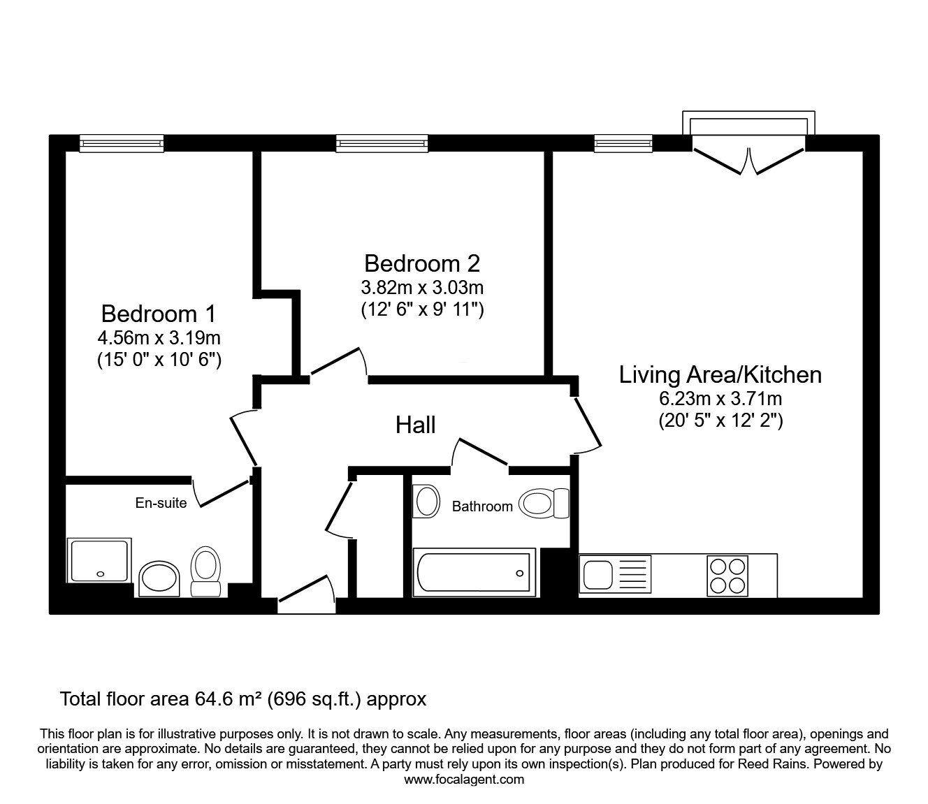 Floorplan of 2 bedroom  Flat for sale, Derwent Street, Salford, M5