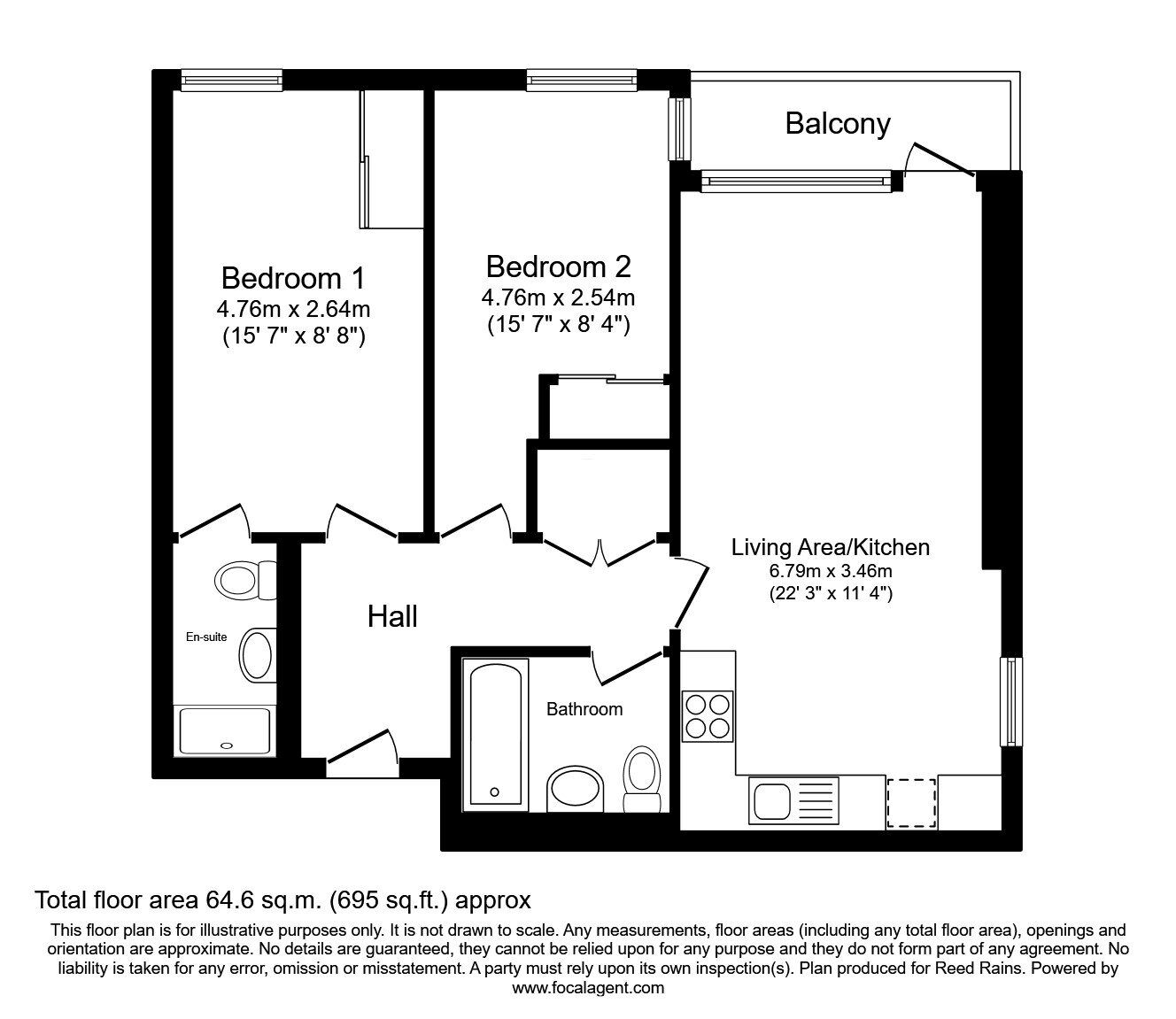 Floorplan of 2 bedroom  Flat for sale, Cheetham Hill Road, Manchester, M4