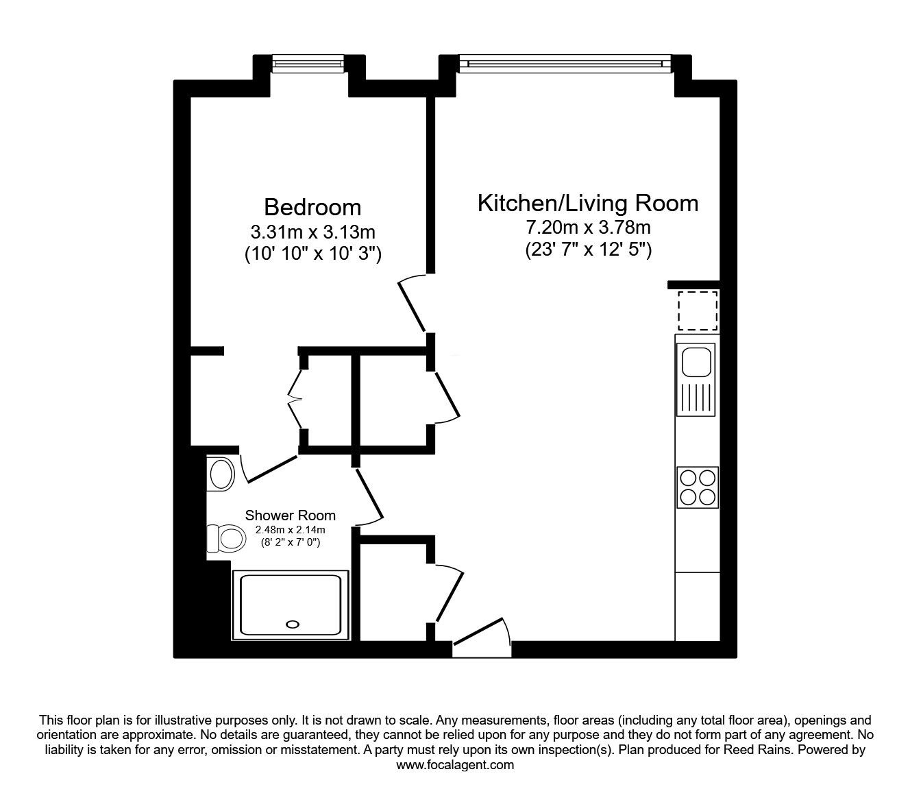 Floorplan of 1 bedroom Flat to rent, Vesta Street, Manchester, Greater Manchester, M4
