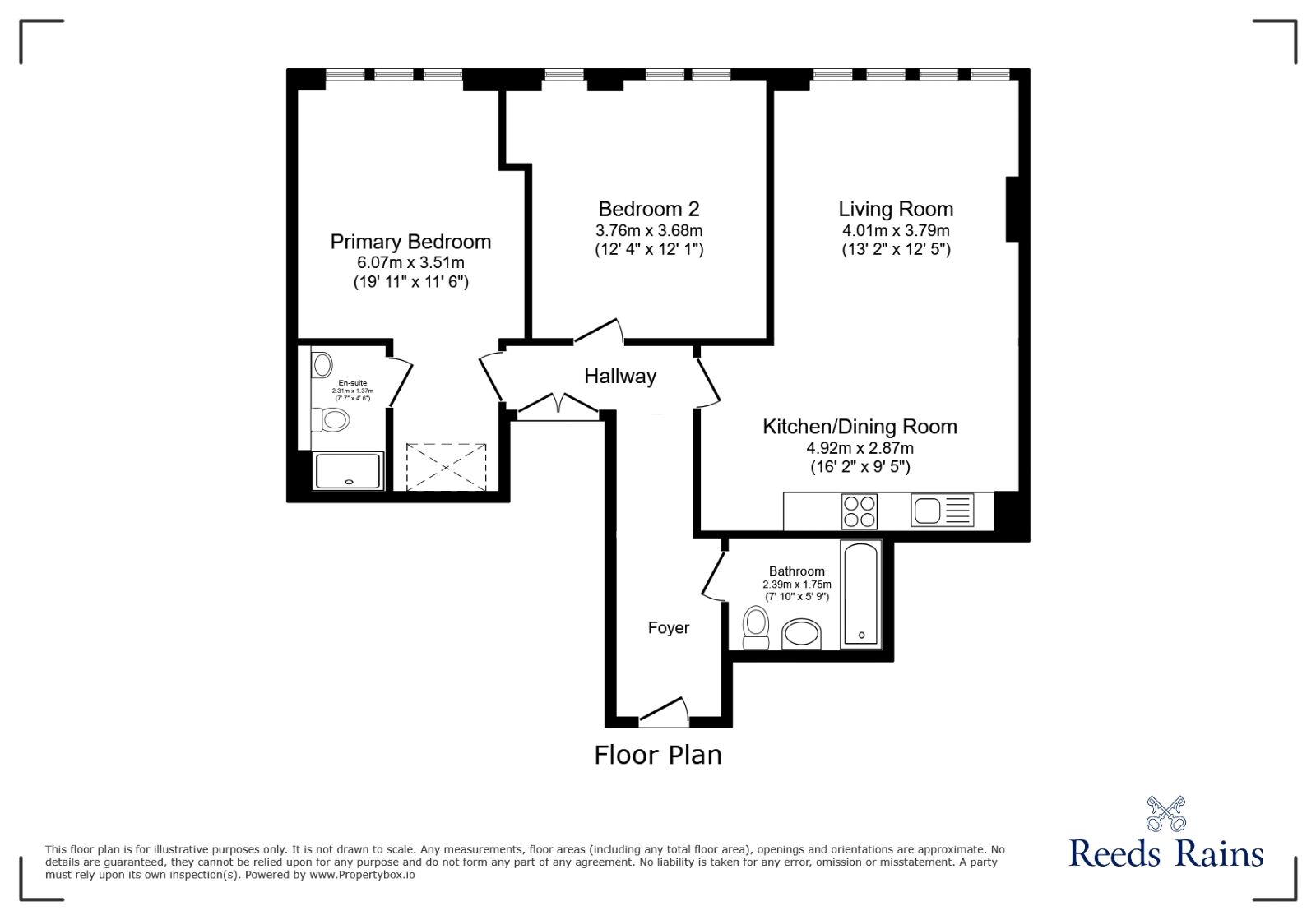 Floorplan of 2 bedroom  Flat to rent, Silvercroft Street, Manchester, Greater Manchester, M15