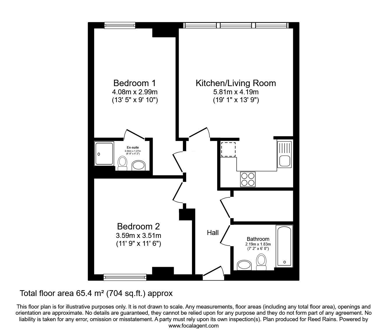 Floorplan of 2 bedroom  Flat to rent, Commercial Street, Manchester, Greater Manchester, M15