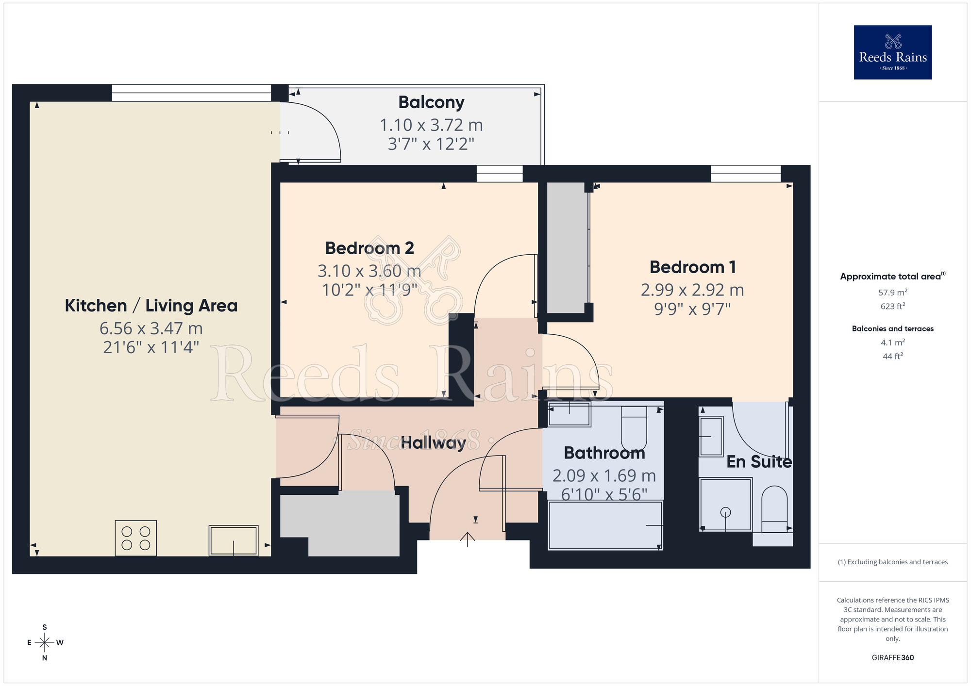 Floorplan of 2 bedroom Flat for sale, Water Street, Manchester, M3