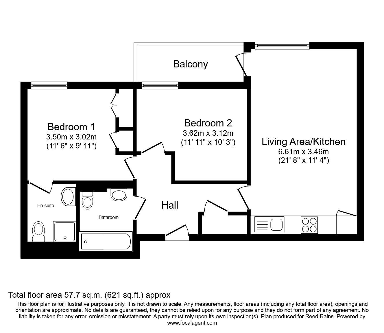 Floorplan of 2 bedroom  Flat for sale, Water Street, Manchester, M3