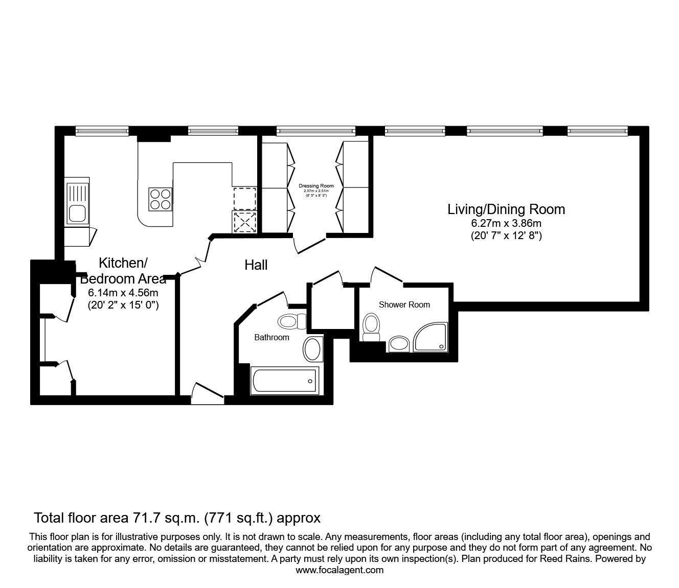 Floorplan of 1 bedroom  Flat for sale, Victoria Bridge Street, Salford, M3