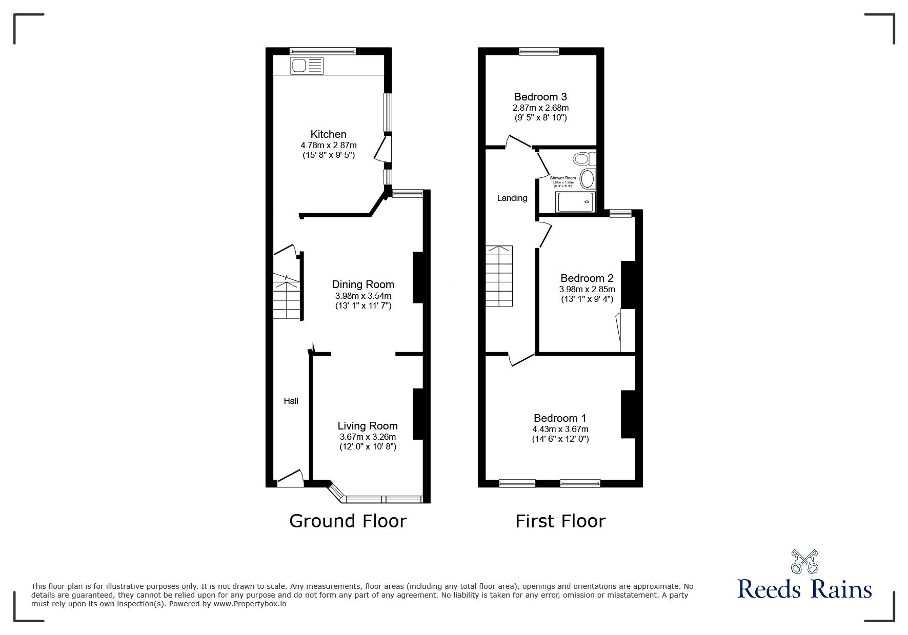 Floorplan of 3 bedroom Mid Terrace House for sale, Alphonsus Street, Manchester, Greater Manchester, M16