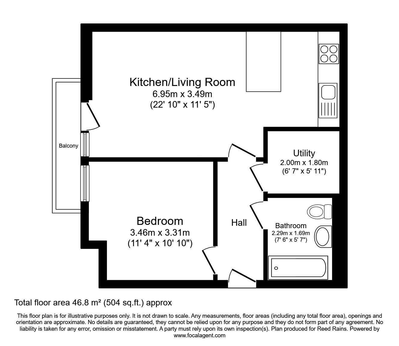 Floorplan of 1 bedroom  Flat for sale, High Street, Manchester, M4
