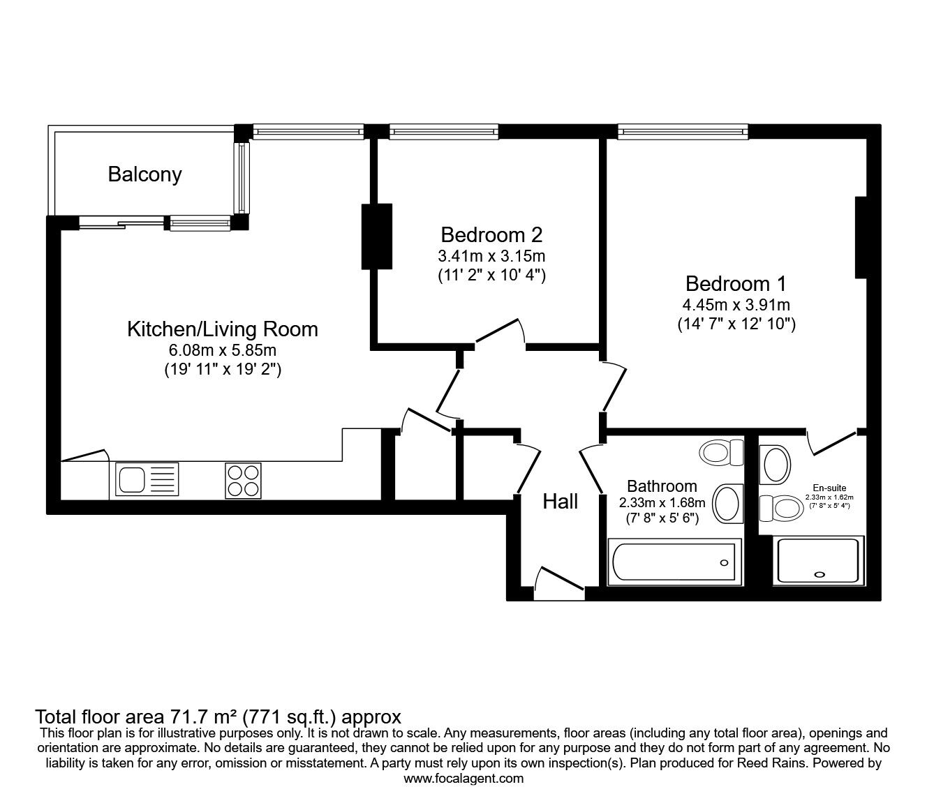 Floorplan of 2 bedroom Flat to rent, Watson Street, Manchester, Greater Manchester, M3