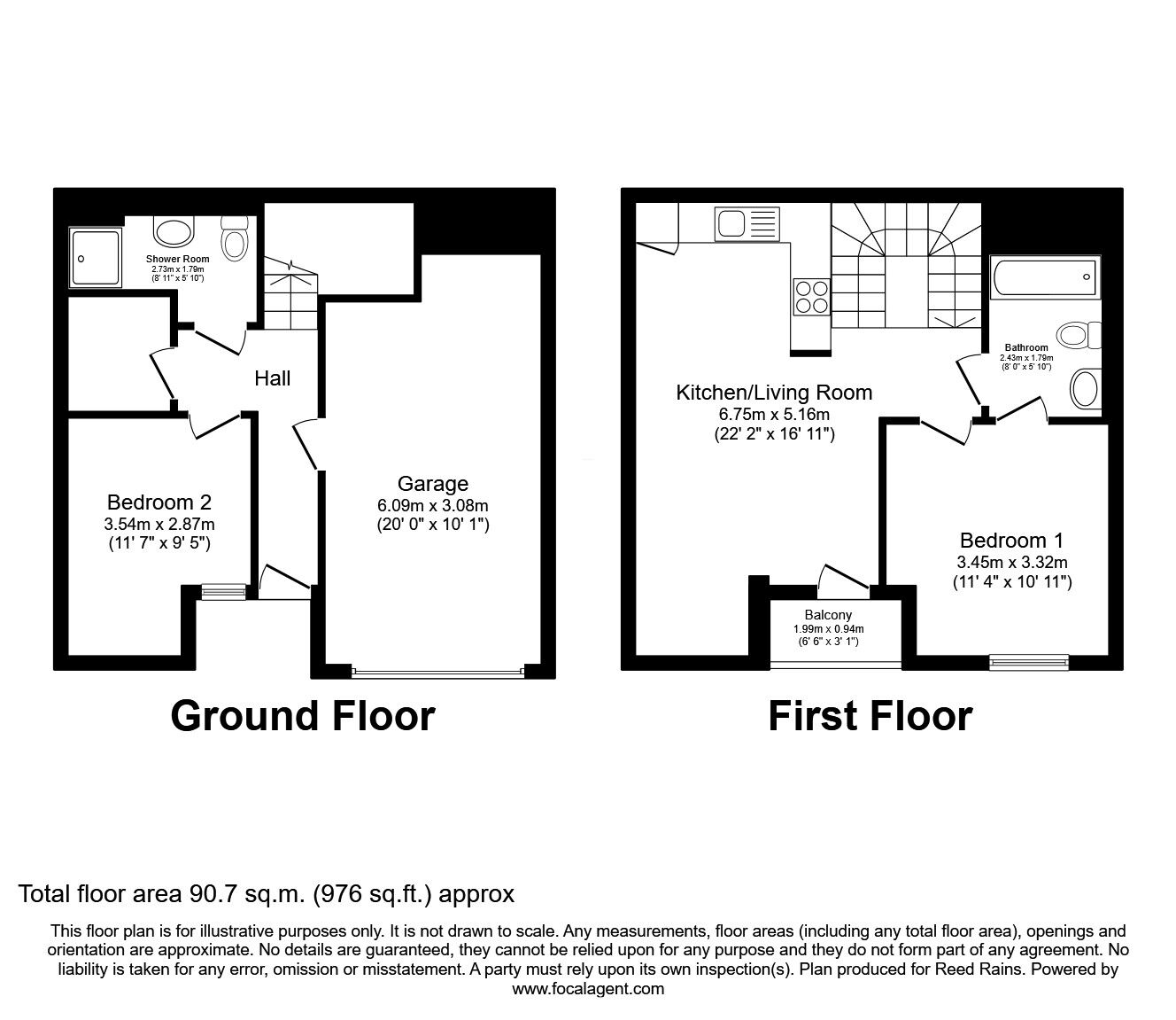 Floorplan of 2 bedroom  House to rent, Advent Way, Manchester, Greater Manchester, M4