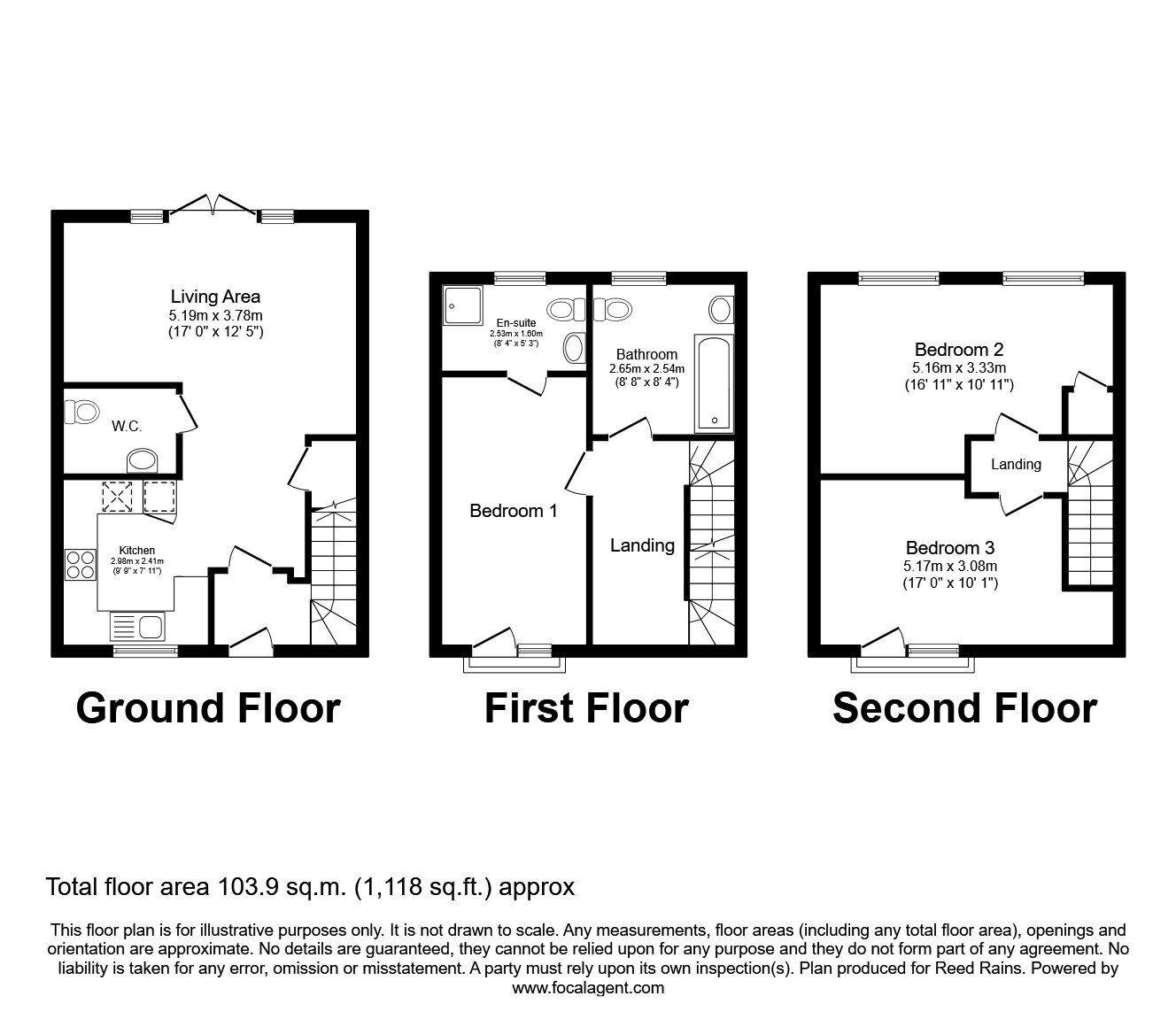 Floorplan of 3 bedroom Mid Terrace House for sale, Sylvia Pankhurst Way, Manchester, M13